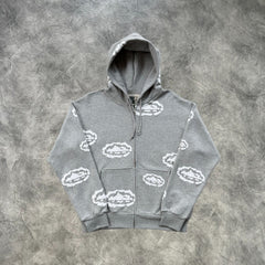Corteiz Clouds Zip-Up Tracksuit Grey