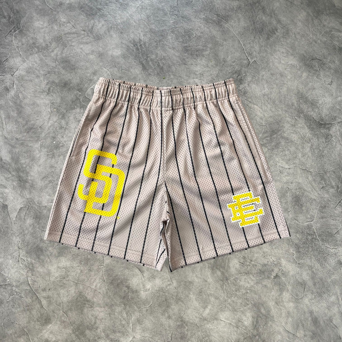 Eric Emanuel Striped Shorts Khaki