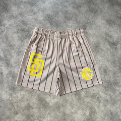 Eric Emanuel Striped Shorts Khaki