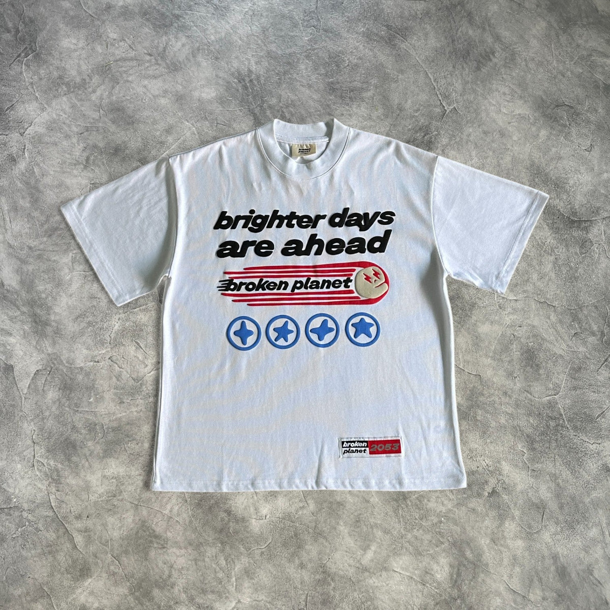 Broken Planet Brighter Days Are Ahead T-Shirt White