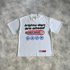 Broken Planet Brighter Days Are Ahead T-Shirt White