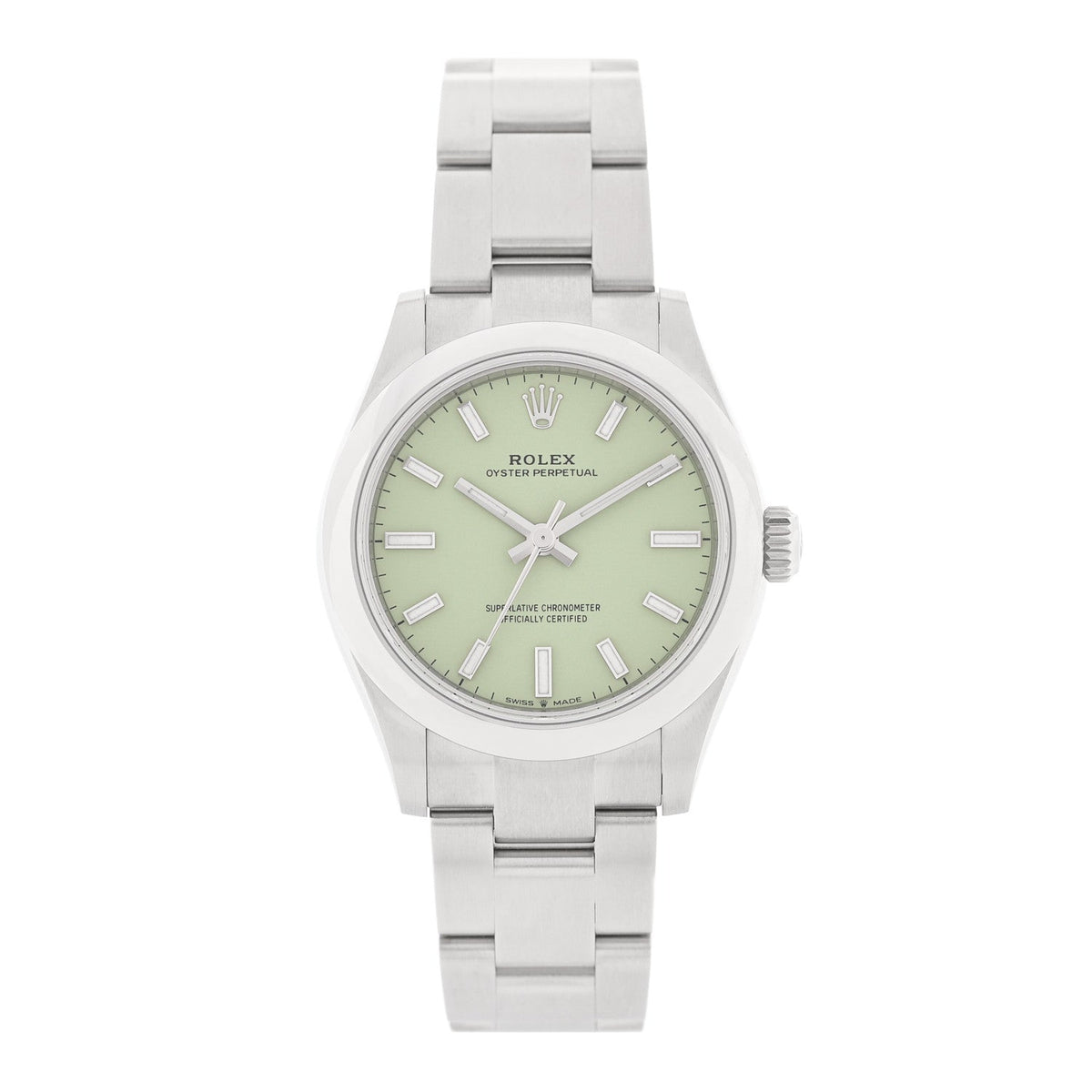 Stainless Steel 31mm Oyster Perpetual Watch Pistachio 277200