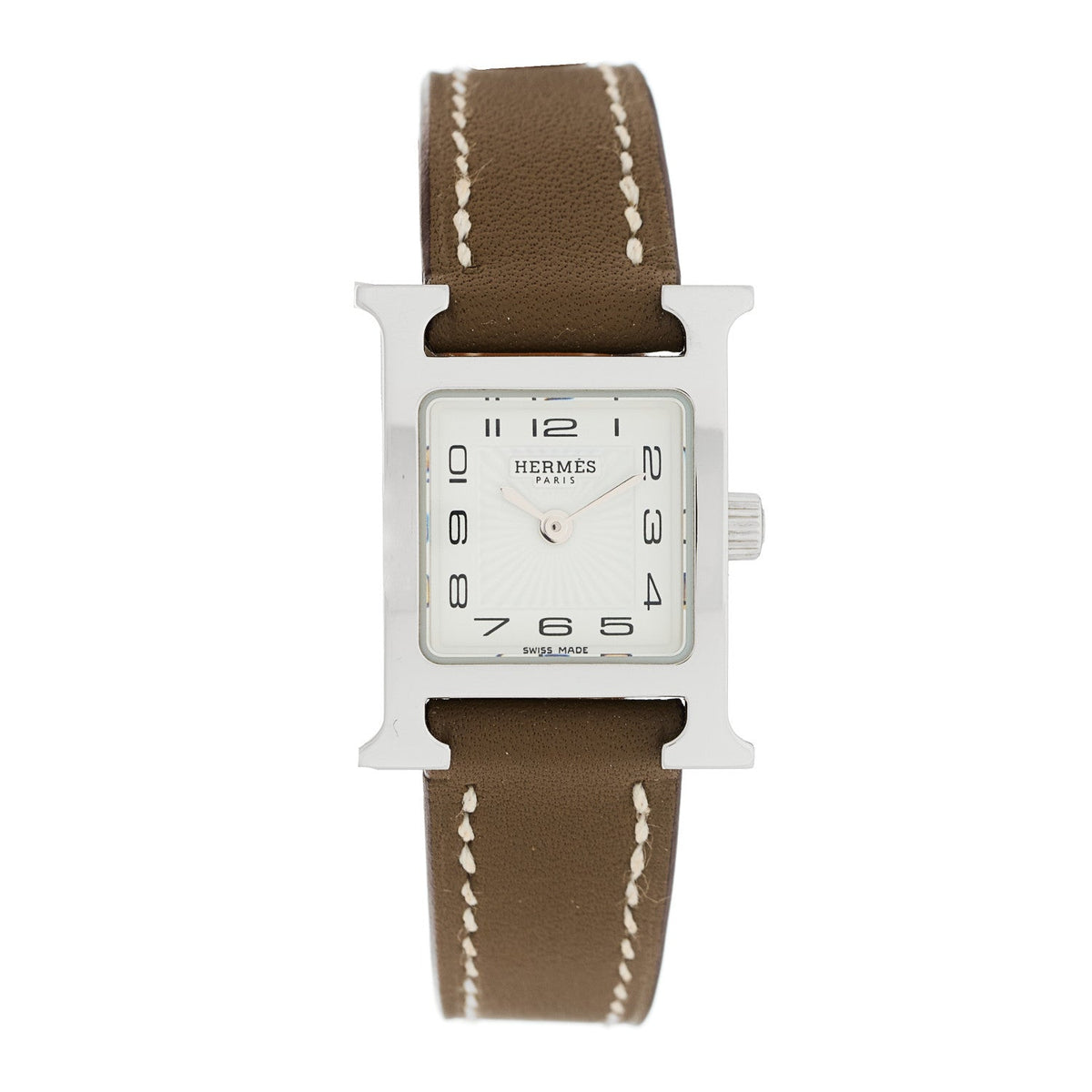 Stainless Steel Swift 17.2mm Heure H Hour Watch Etoupe