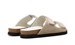 Logo Printed Slide Sandals White/Grey PMIH004F22LEA0010100