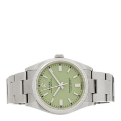 Stainless Steel 36mm Oyster Perpetual Watch Pistachio 126000