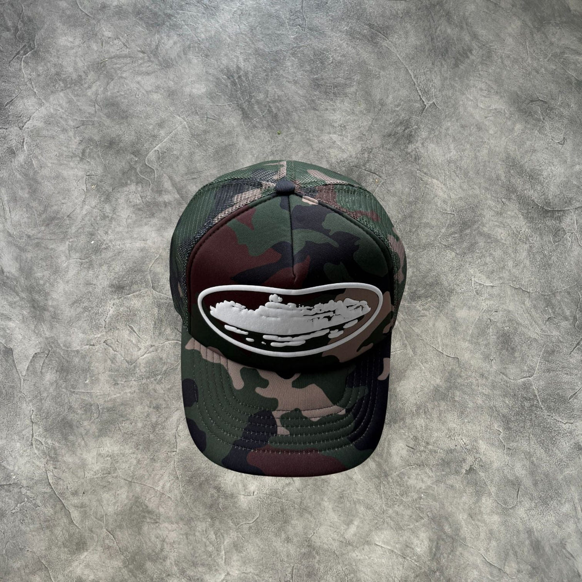 Corteiz Alcatraz Trucker Cap Green Camouflage