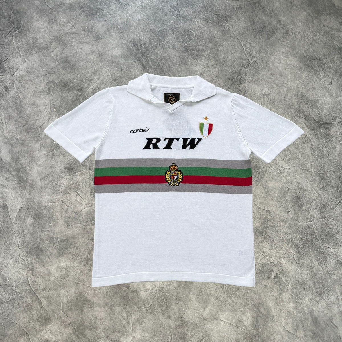 Corteiz Badge Knit Jersey White