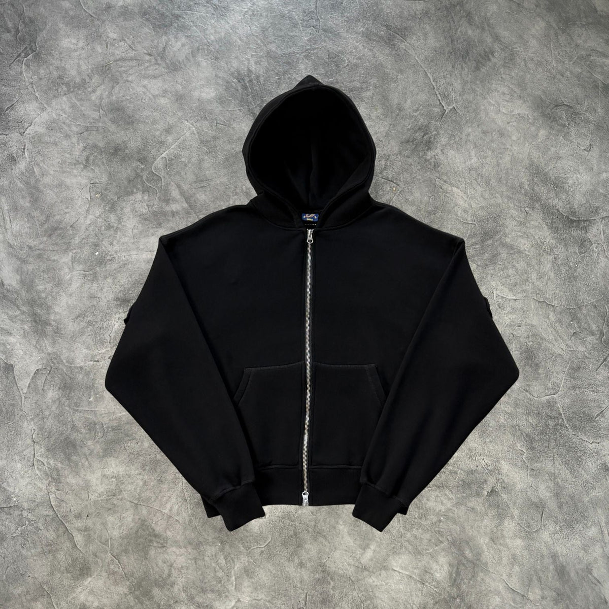Corteiz Lundun Zip-Up Hoodie Triple Black