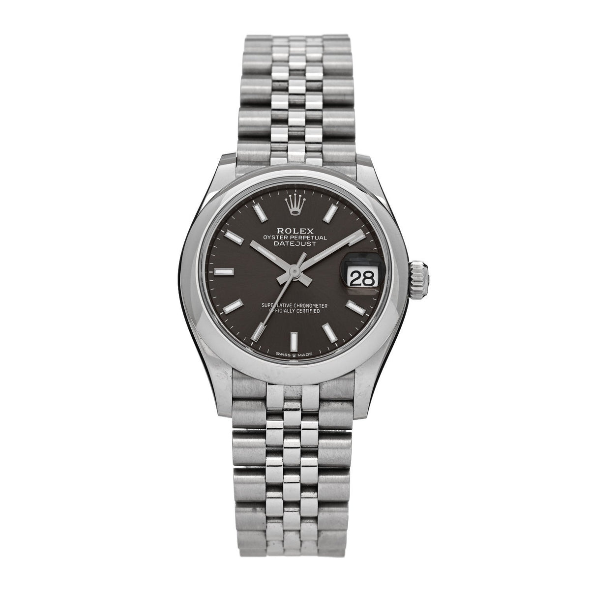 Stainless Steel 31mm Oyster Perpetual Datejust Watch Dark Grey 278240