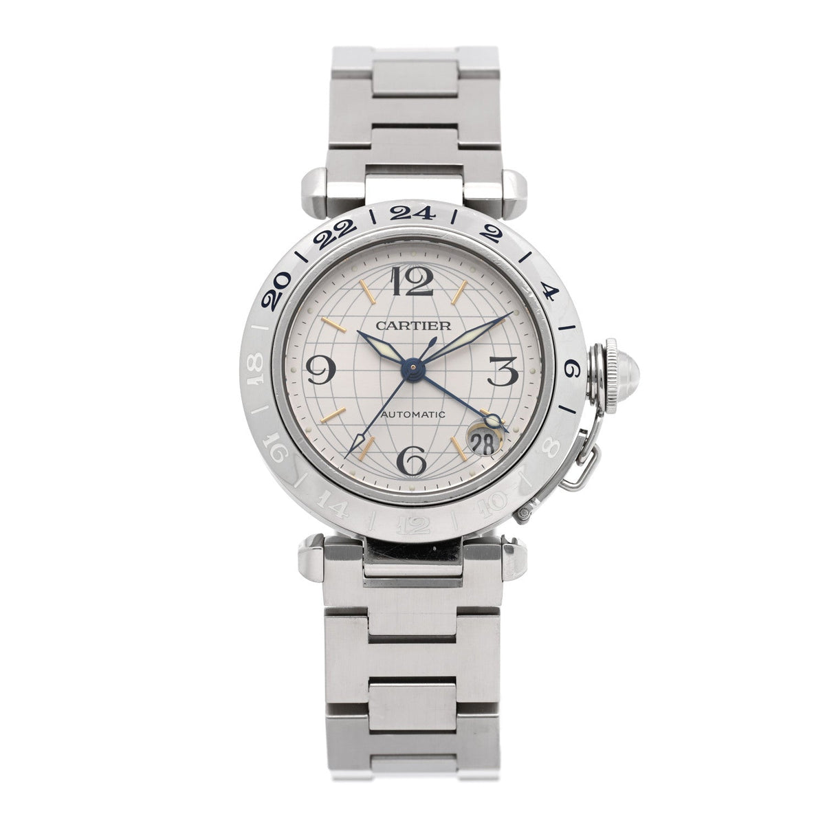 Stainless Steel 35mm Pasha GMT Automatic Watch