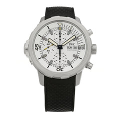 Stainless Steel Rubber 44mm Aquatimer Chronograph Automatic Watch White IW376801