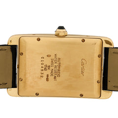 18K Yellow Gold Alligator 26mm Tank Americaine Automatic Watch