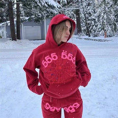 Sp5der 555 Web Tracksuit Red