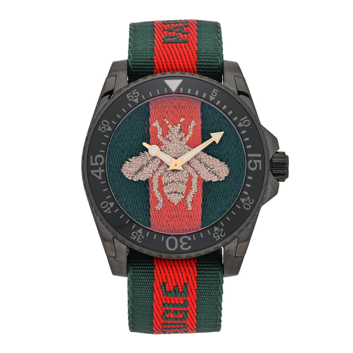 Stainless Steel Nylon 45mm Le Marche Des Merveilles Bee Quartz Watch Green