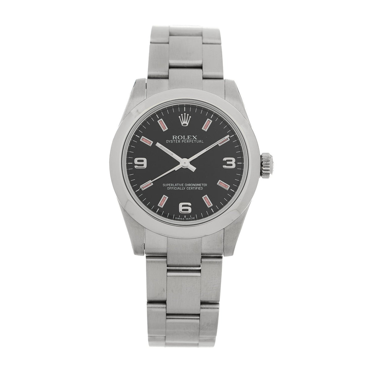 Stainless Steel 31mm Oyster Perpetual Watch Black 177200