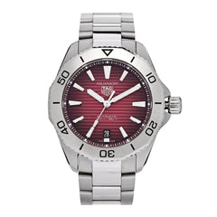 Stainless Steel 40mm Aquaracer Professional 200 Solargraph Automatic Watch Red WBP2114