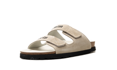 Logo Printed Slide Sandals White/Grey PMIH004F22LEA0010100