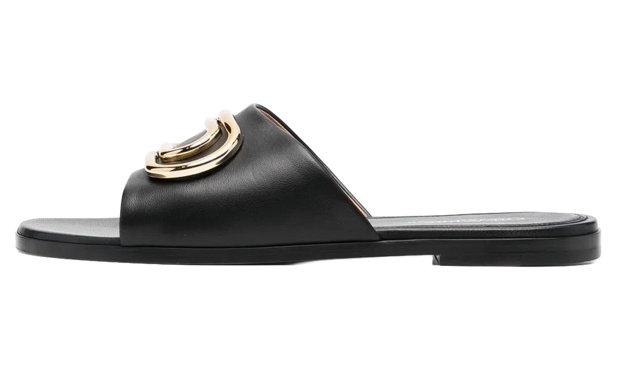 Gold Paperclip Nappa Slider WMNS Black Gold OWIC015S23LEA0031076
