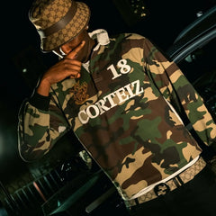 Corteiz Paneled Rugby Long Sleeves Jersey Green Camouflage