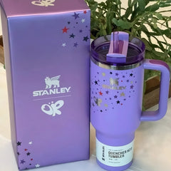 Stanley 40 oz Stainless Steel H2.0 Flowstate Quencher Tumbler-Cosmo Pink Valentine's Day