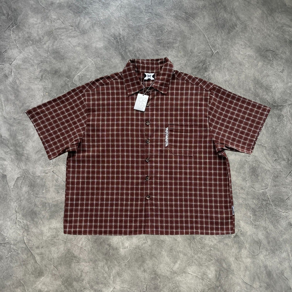 Mertra Plaid Short Sleeves Shirt Brown