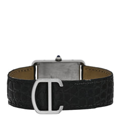 Stainless Steel Alligator 27mm Tank Solo Quartz Watch