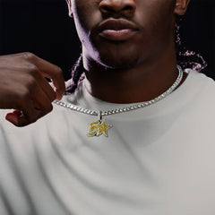 GLD X Bryce Underwood 5 Star Elite Pendant in White Gold