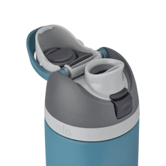 Owala FreeSip Insulated Stainless Steel Water Bottle with Straw for Sports and Travel. BPA-Free. 24-oz. Grey/Blue