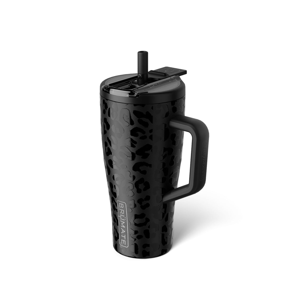 Brumate 30oz Era Flip Handled Tumbler in Onyx Leopard