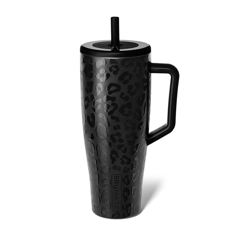 Brumate 40oz Era Handled Tumbler in Onyx Leopard