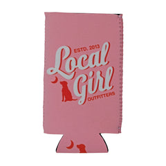 Script Logo Pink Slim Can Cooler