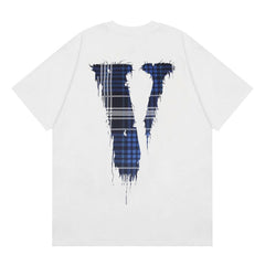 VLONE Plaid Cloth Logo T-Shirt