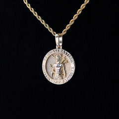Athletes Guardian Pendant in Yellow Gold