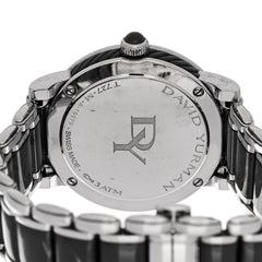 Stainless Steel Ceramic Diamond Bezel 38mm Classic Quartz Watch Black