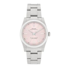 Stainless Steel 34mm Oyster Perpetual Watch Pink 124200