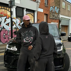 Broken Planet Star Glazing Hoodie Black