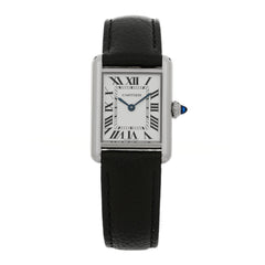 Stainless Steel Calfskin 22mm Must de Cartier Tank Quartz Watch