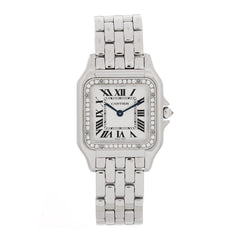 18K White Gold Diamond 27mm Panthere Quartz Watch
