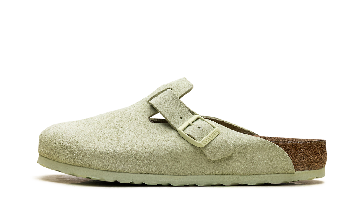 Boston Soft Footbed Suede Leather Faded Lime 1027648