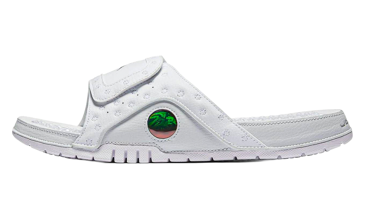Air Jordan Hydro 13 Retro Slides WHITE / METALLIC SILVER / OFF WHITE 684915 100