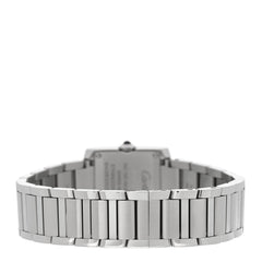 Stainless Steel Diamond Bezel 21mm Tank Francaise Quartz Watch Silver