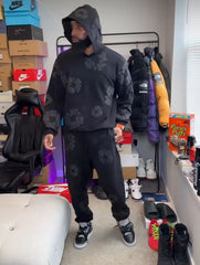 Denim Tears The Cotton Wreath Sweatpants Black/Black