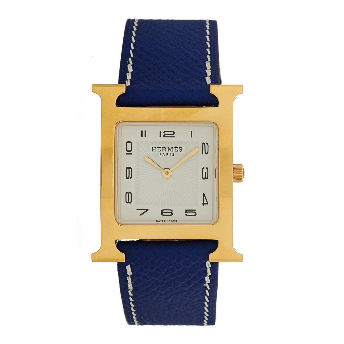 Stainless Steel Epsom 26mm Heure H Hour Quartz Watch Bleu Electrique