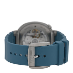 Stainless Steel Rubber Diamond Bezel 36mm Cut Automatic Watch Blue Jean