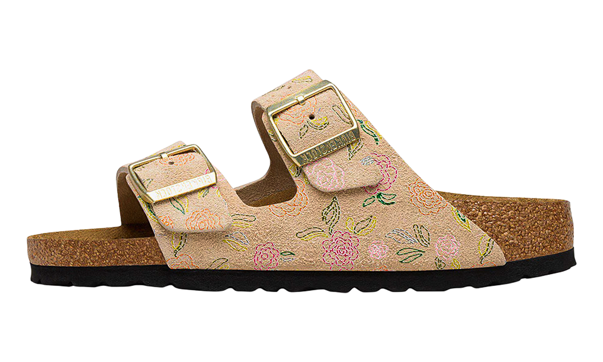 Arizona Suede Leather Sandcastle Flower Print 1031694