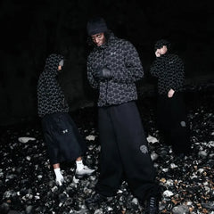 Mertra Reflective Monogram Jacket Black