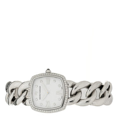 Stainless Steel Diamond Bezel 27mm Albion Quartz Watch White