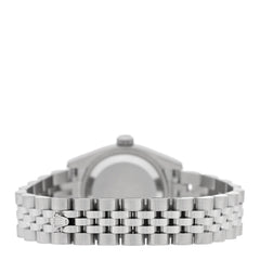 Stainless Steel 18K White Gold Diamond 26mm Oyster Perpetual Datejust Watch Black 179174