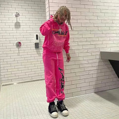 Sp5der Web Candy Tracksuit Pink
