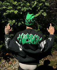 Syna Woolen Cold Hat Black/Green